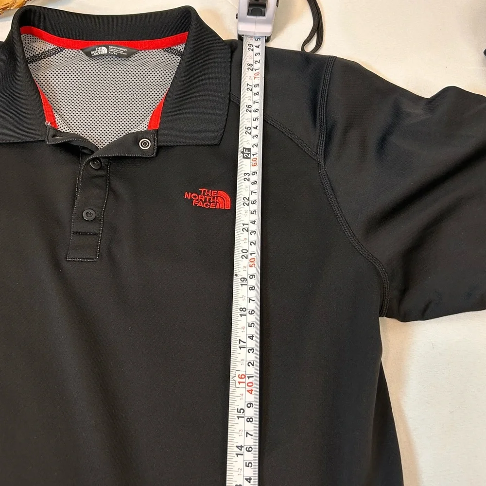 The North Face‎ Horizon Men's Black Polo Shirt with Red Logo Size XL